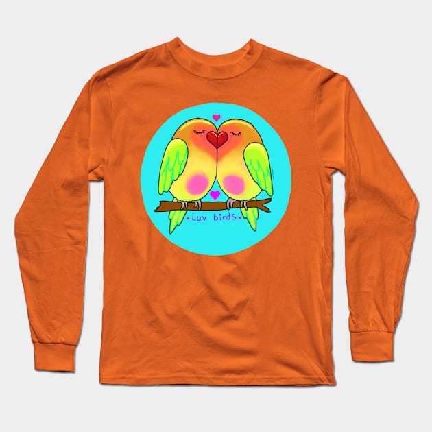 Lovebirds Long Sleeve T-Shirt by SoozieWray